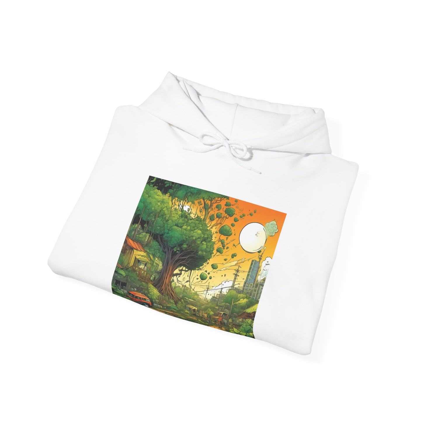 Cottage Road Landscape Nature Gift Art Hoodie