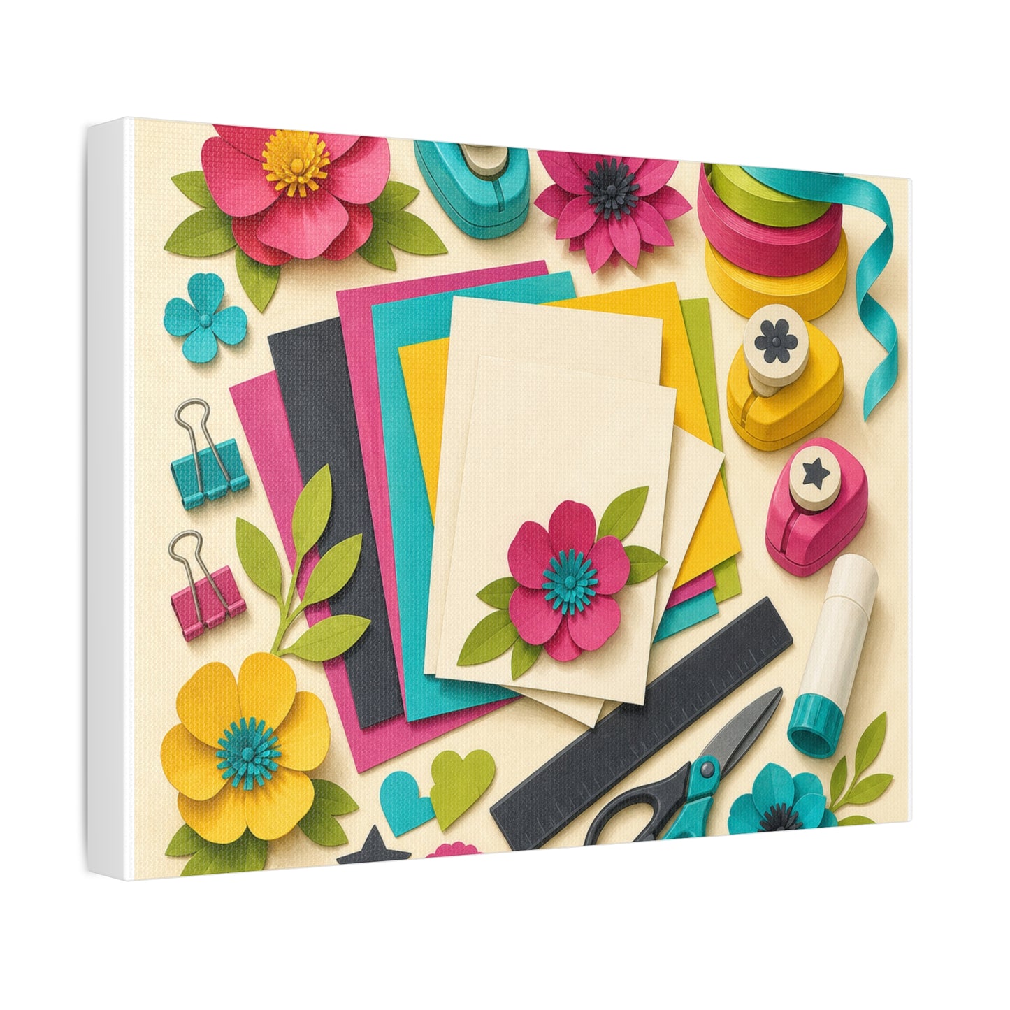 Bright Paper Crafting Hobby Canvas Art