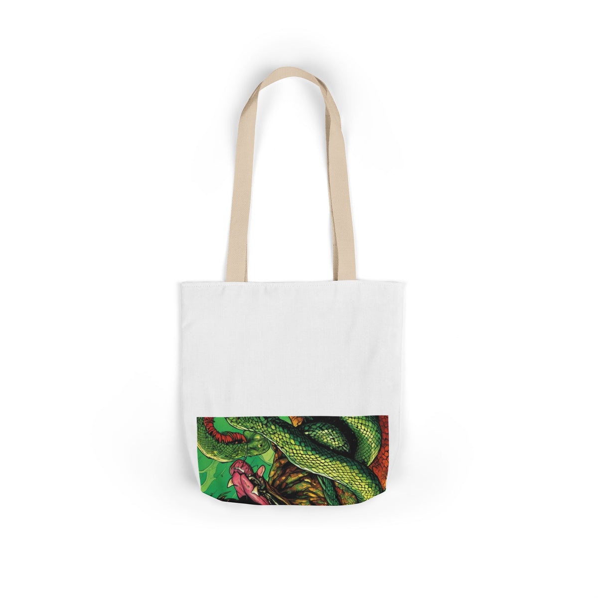 Serpent Guardian Dog Bold Fantasy Creature Tote Bag