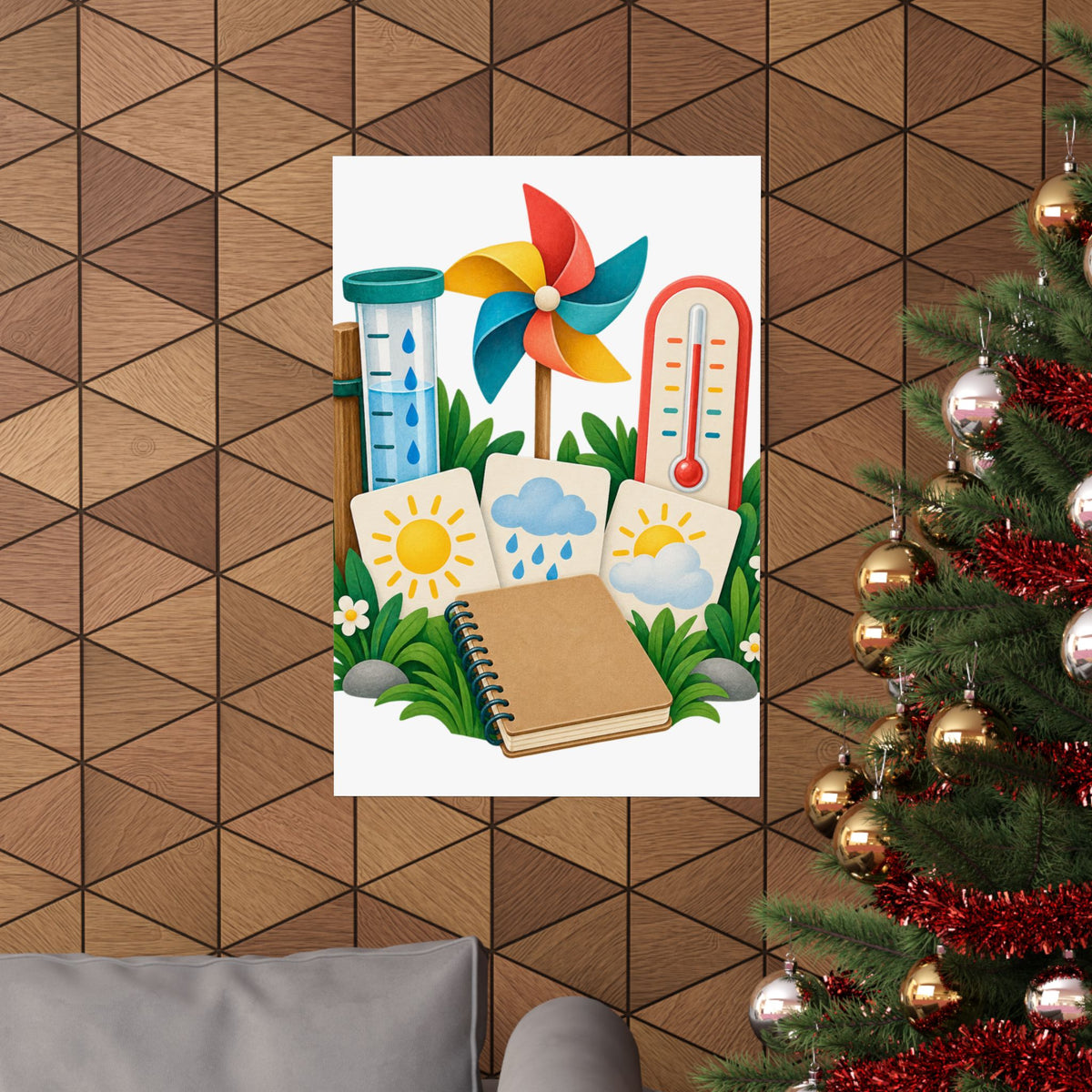 Colorful Backyard Weather Watching Kit Poster