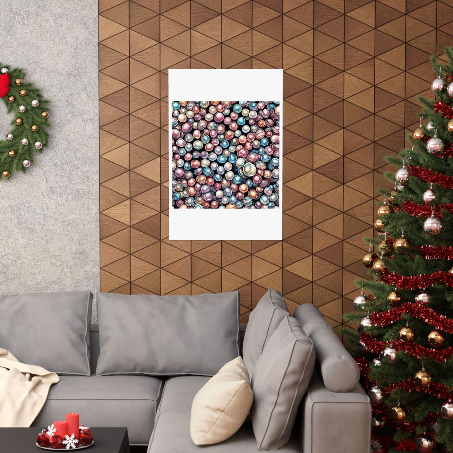 Pearl Bubble Pattern Abstract Gift Art Poster