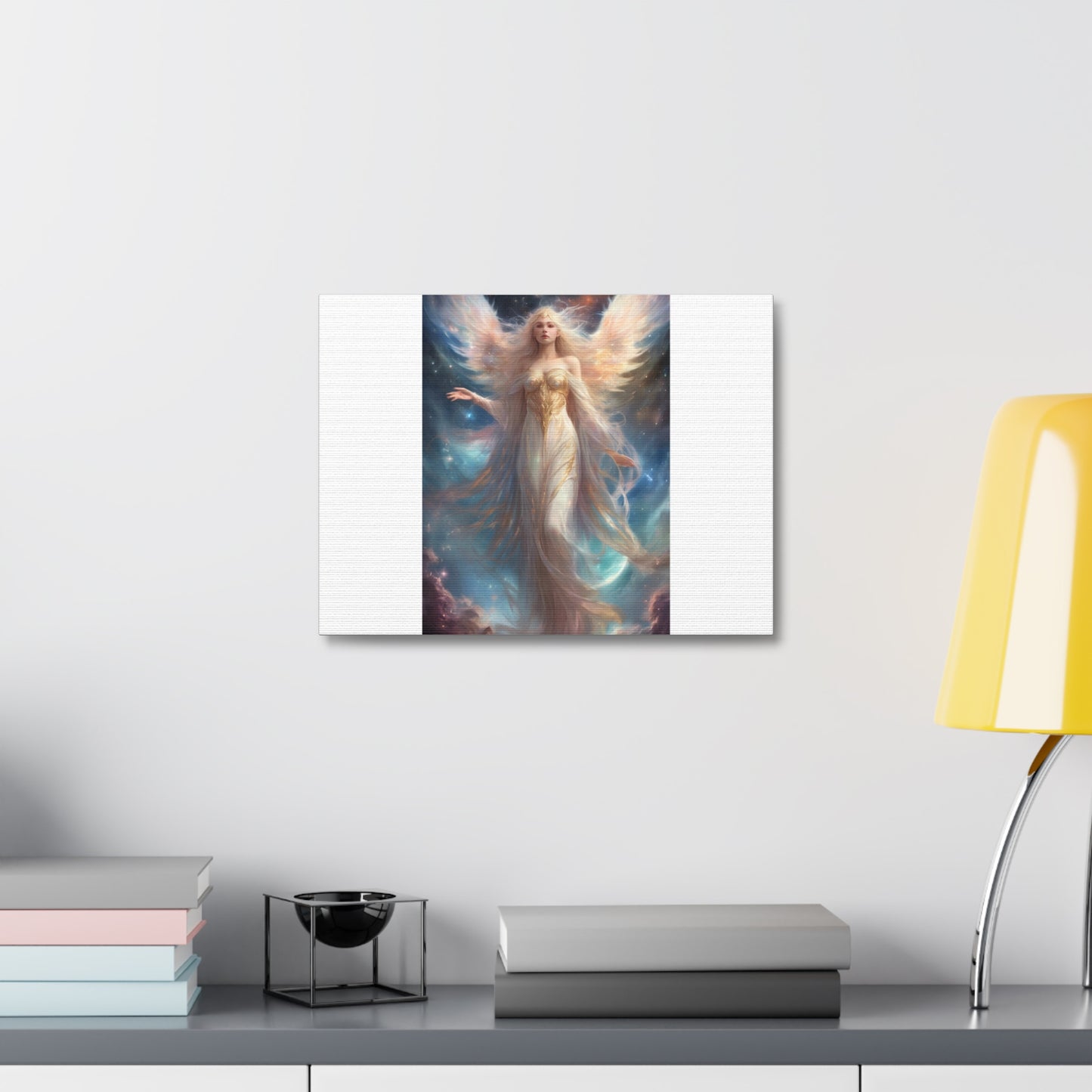 Celestial Winged Heroine Fantasy Portrait Canvas