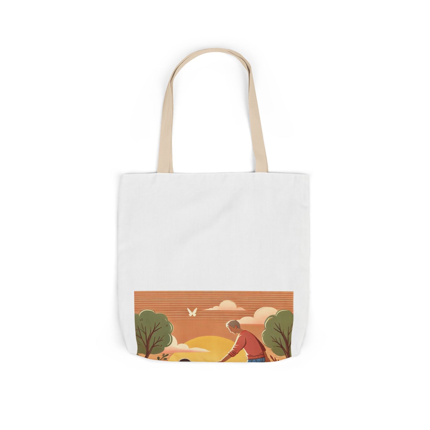 Helping Hands Sunset Garden Canvas Tote Bag