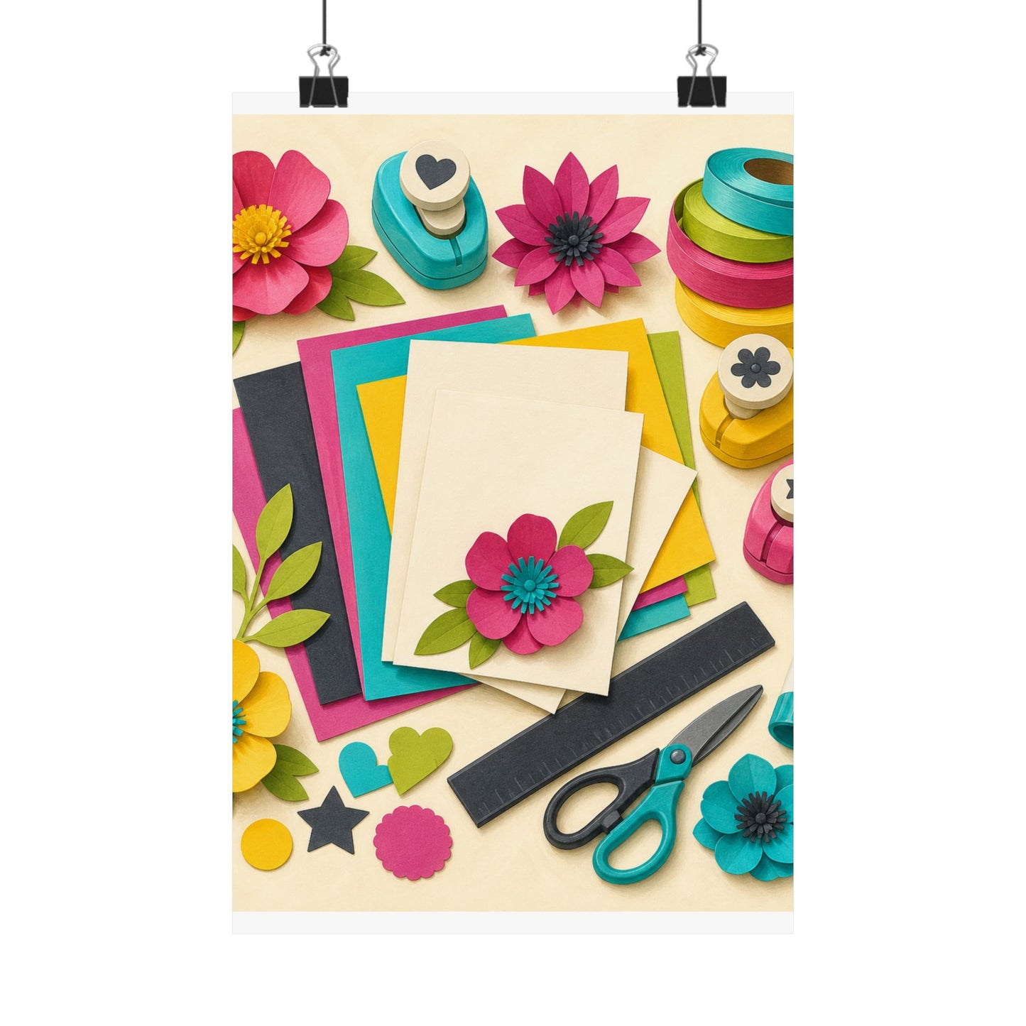 Bright Paper Crafting Hobby Poster