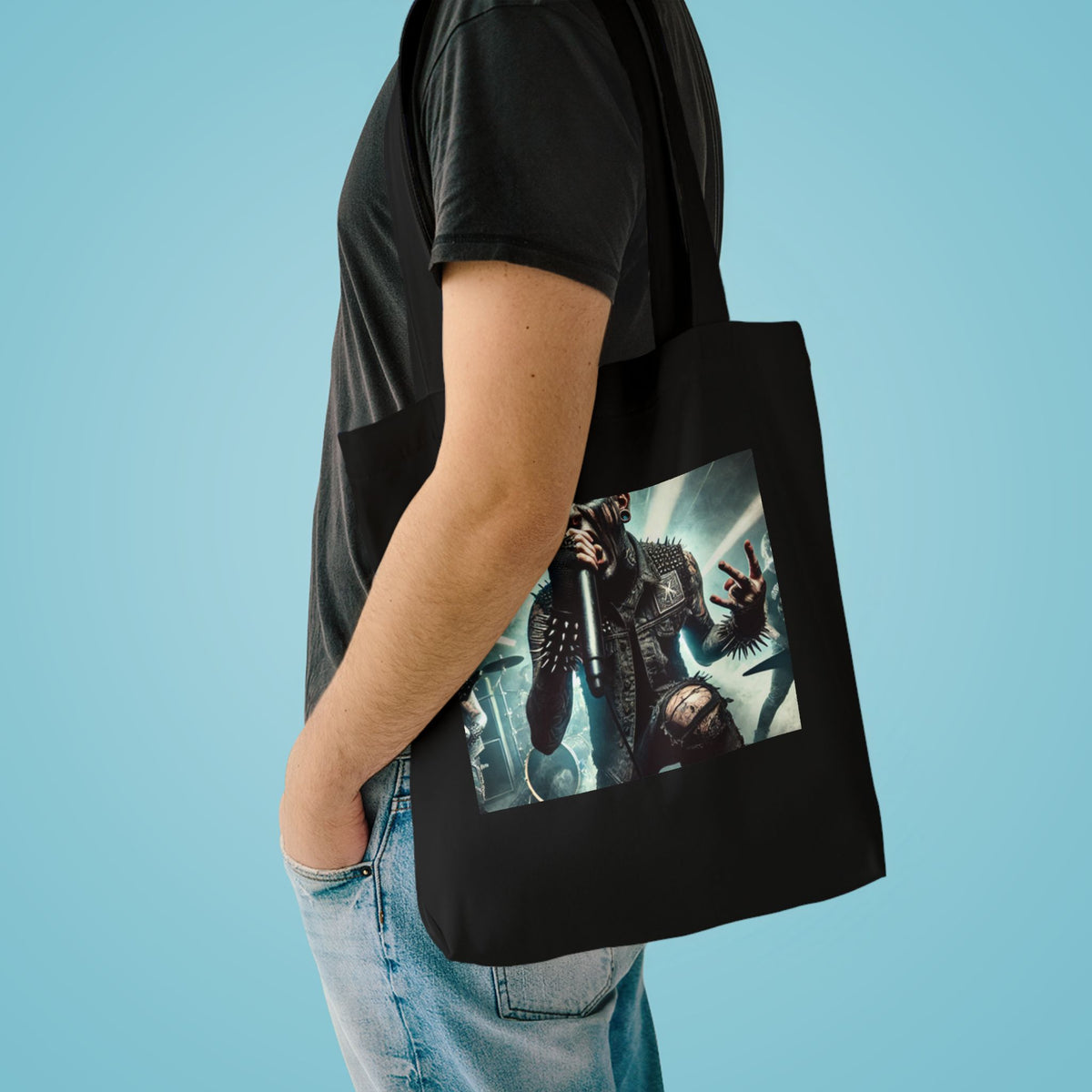 Punk Rock Vocalist Stage Energy Music Tote Bag