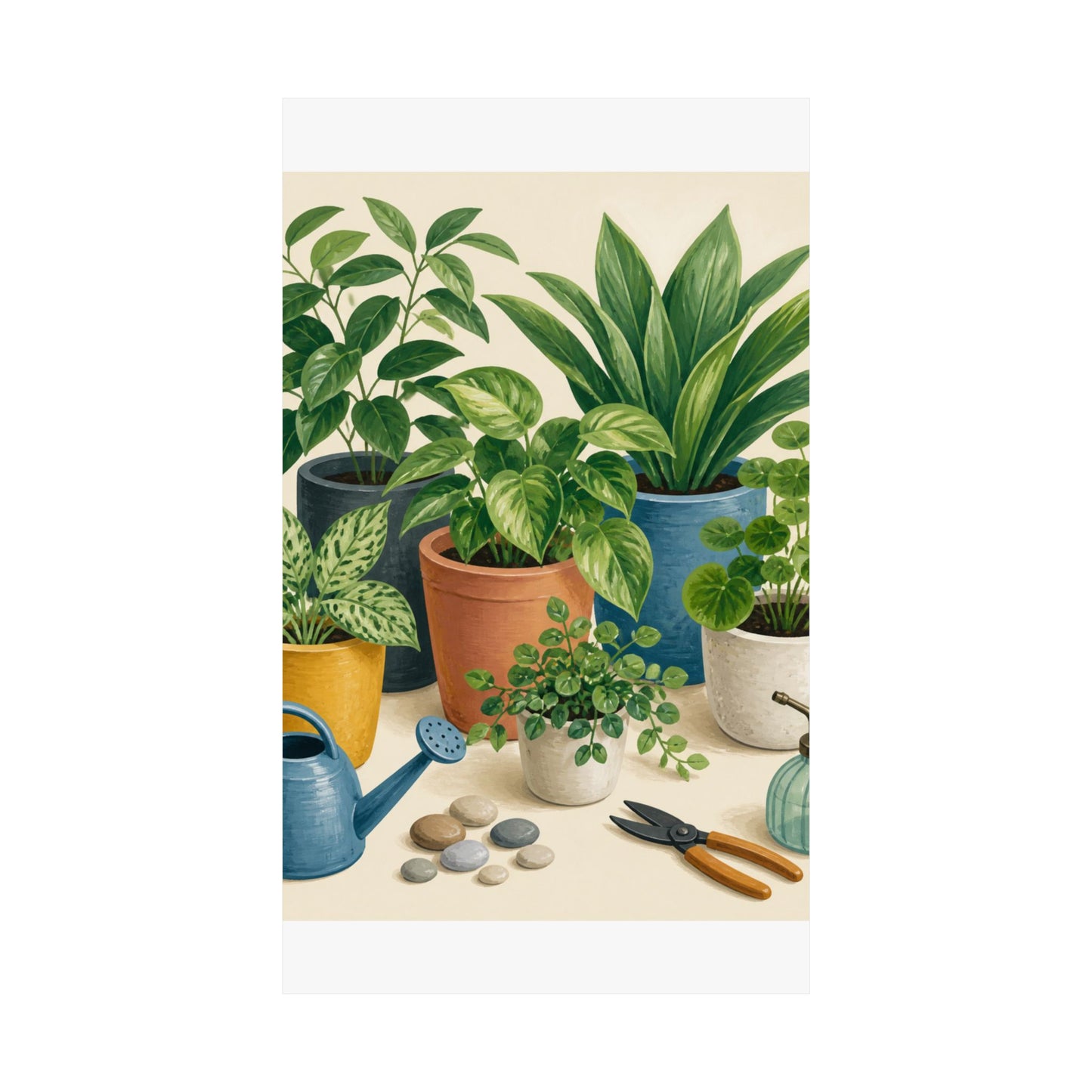 Calm Indoor Houseplant Collection Art Poster