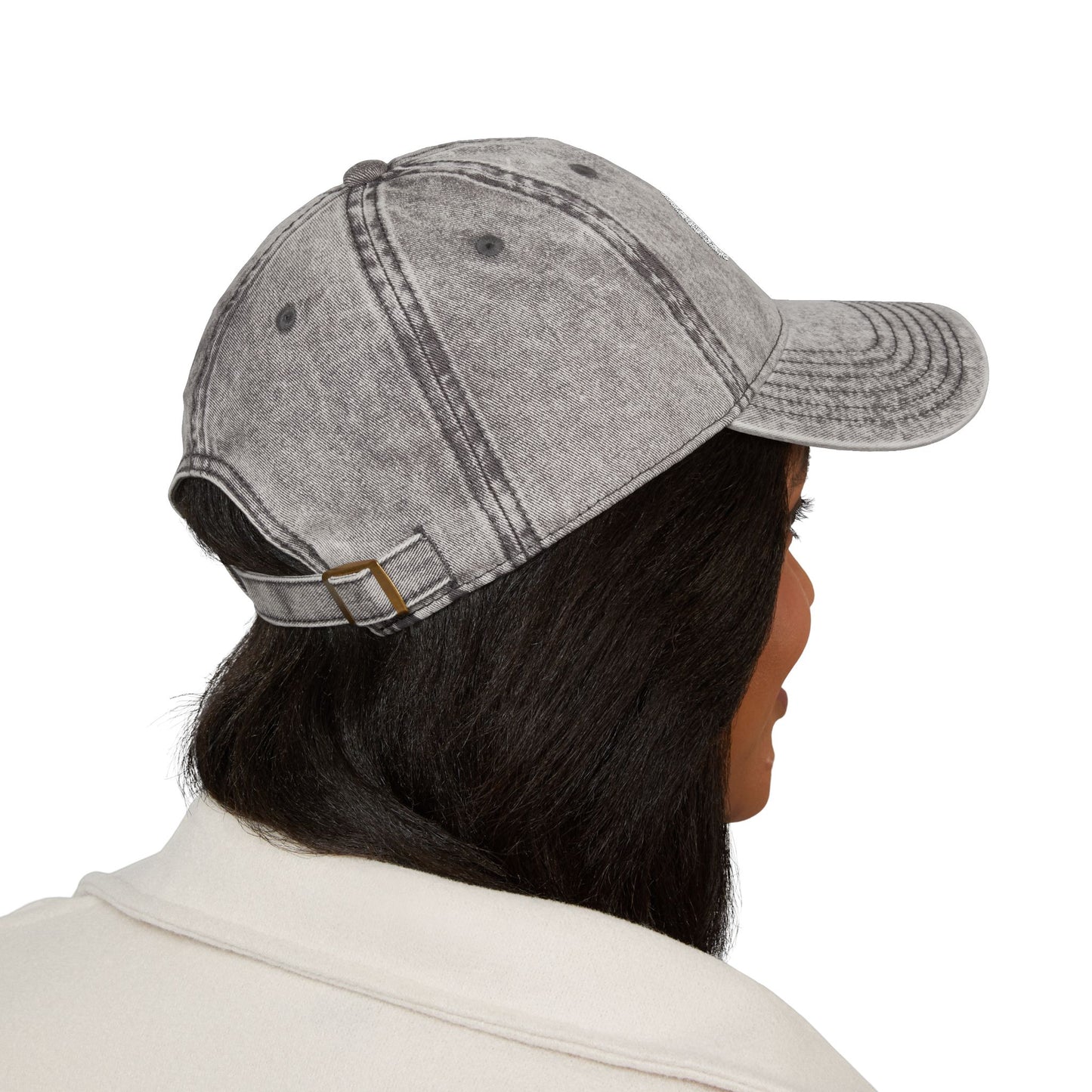 OOF Embroidered Vintage Cap Distressed Dad Hat Washed Gray Minimalist Meme Hat Retro Casual Adjustable Cap Unisex Adult Teen