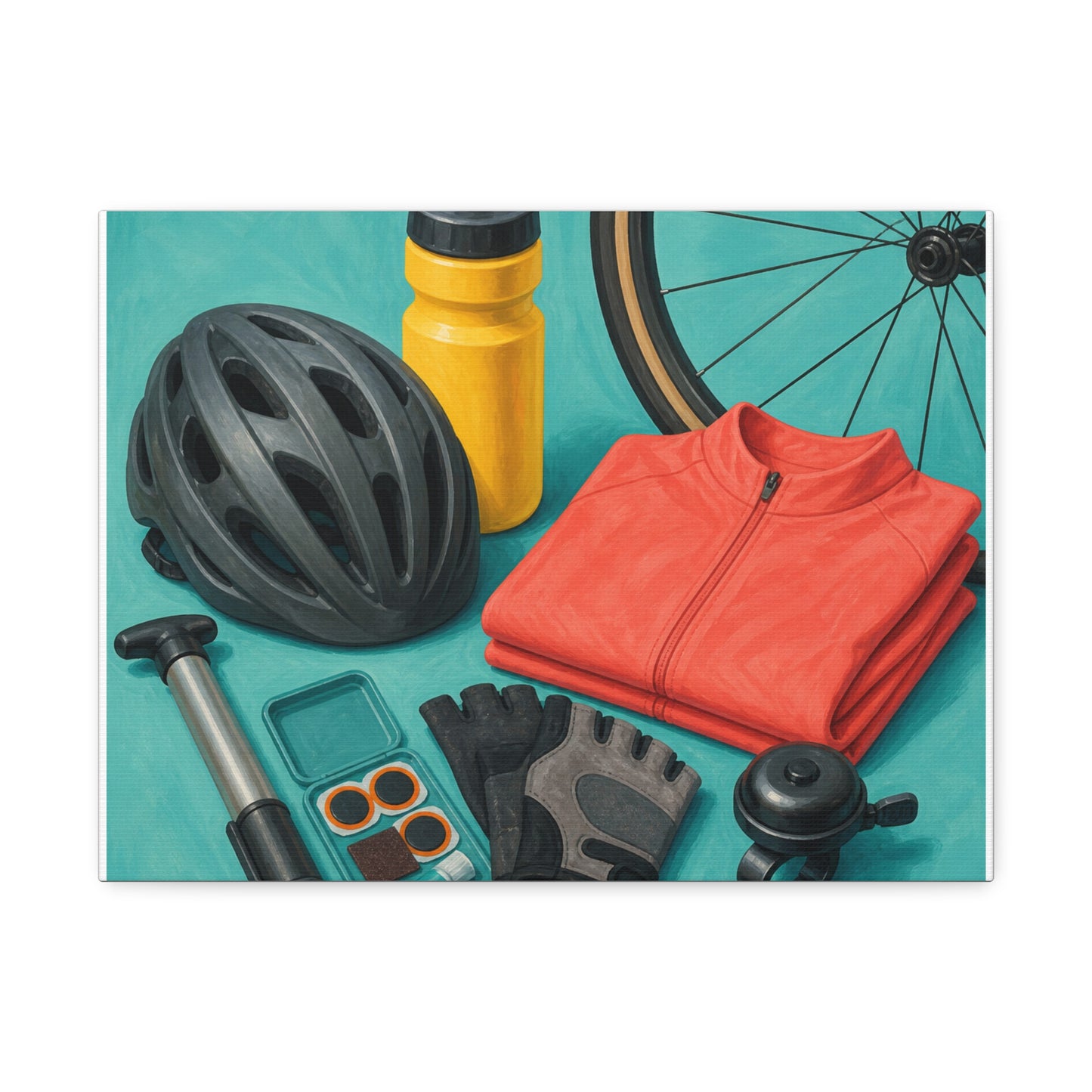 Colorful Cycling Gear Hobby Canvas Art