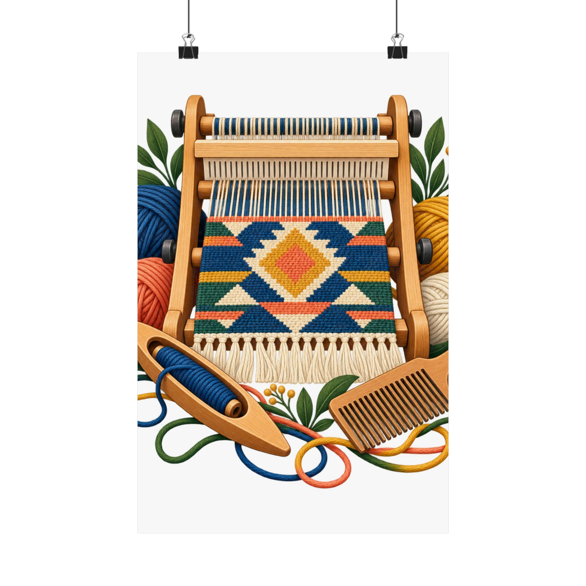Geometric Hand Weaving Workshop Poster