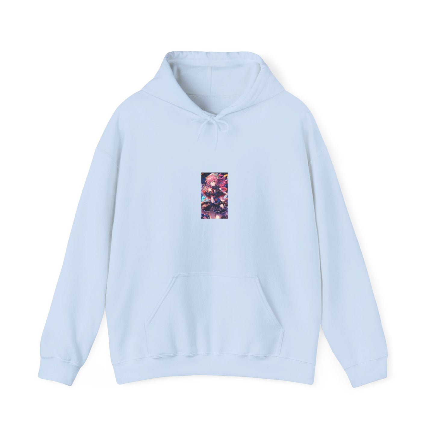 Pink Haired Fantasy Heroine Anime Portrait Cozy Hoodie