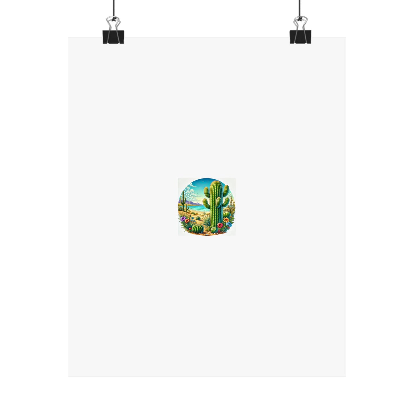 Desert Cactus Bloom Garden Poster Botanical Desert Wall Art Gift