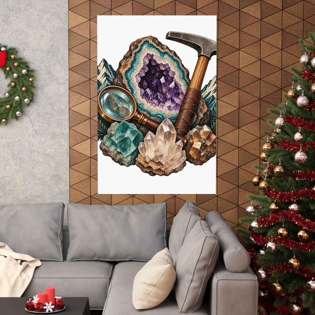 Vintage Geode and Rockhounding Field Kit Poster
