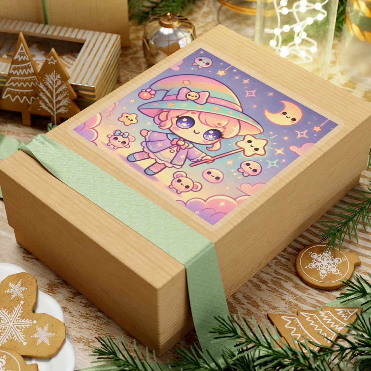Kawaii Moon Wand Pastel Fantasy Art Sticker