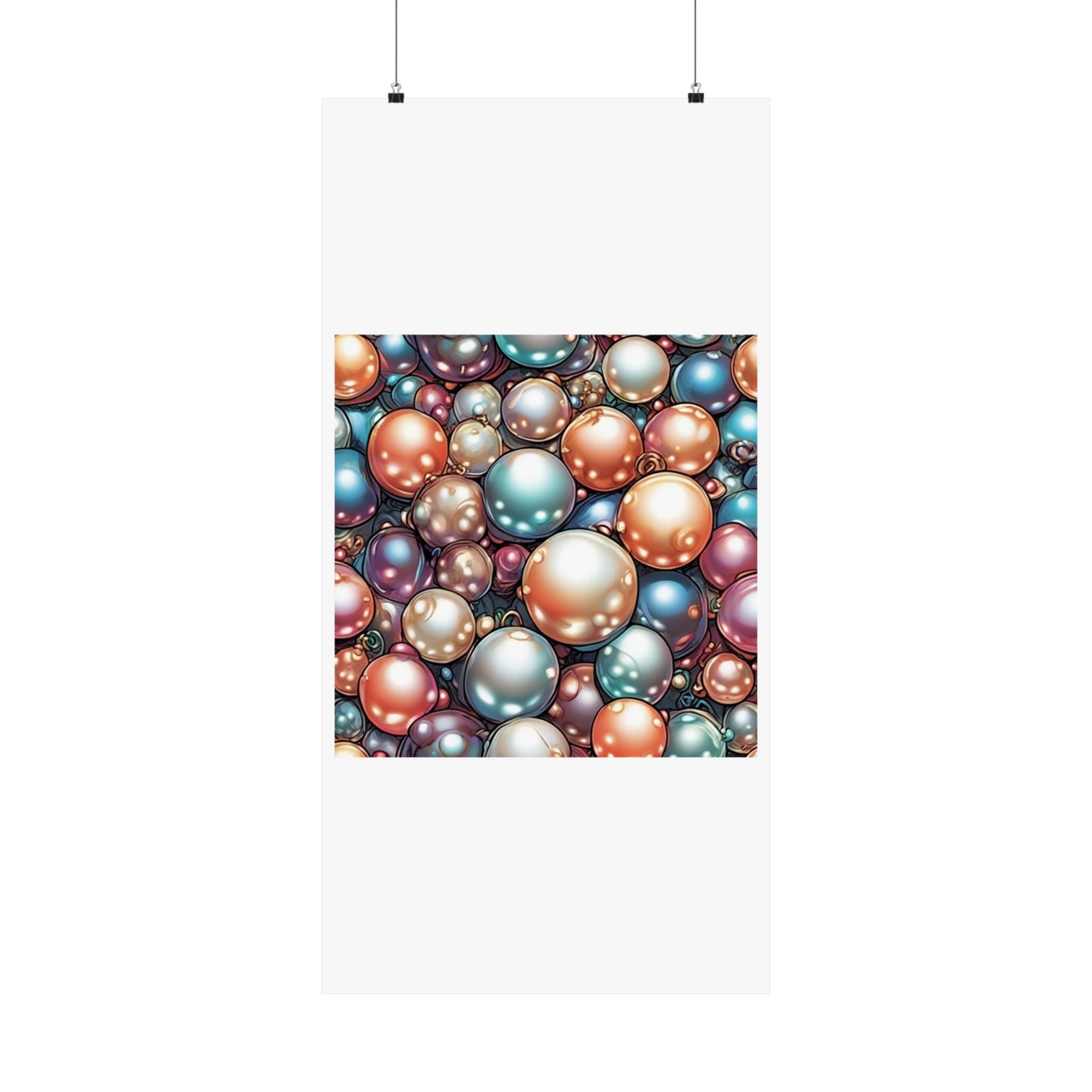 Glossy Orb Marble Abstract Gift Art Poster