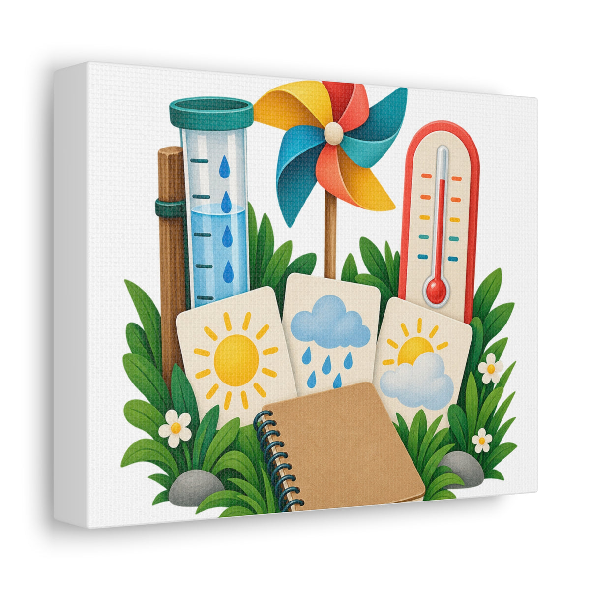 Colorful Backyard Weather Watching Kit Canvas