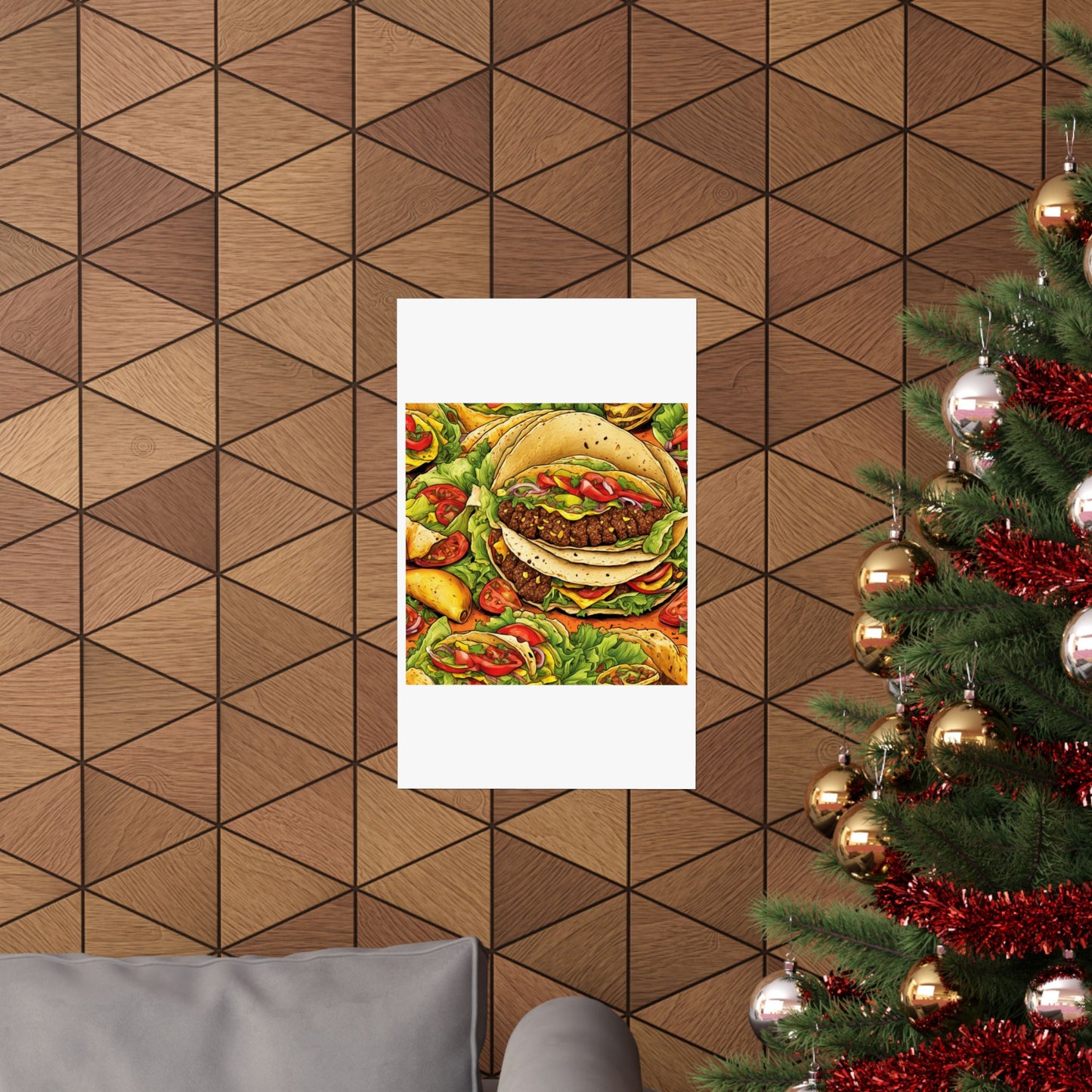 Stacked Taco Fiesta Foodie Gift Art Poster
