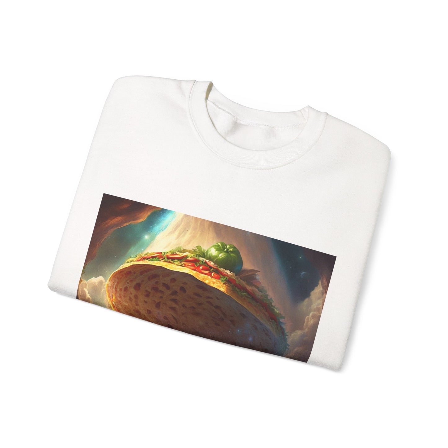 Cosmic Taco UFO Surreal Food Fantasy Art Sweatshirt