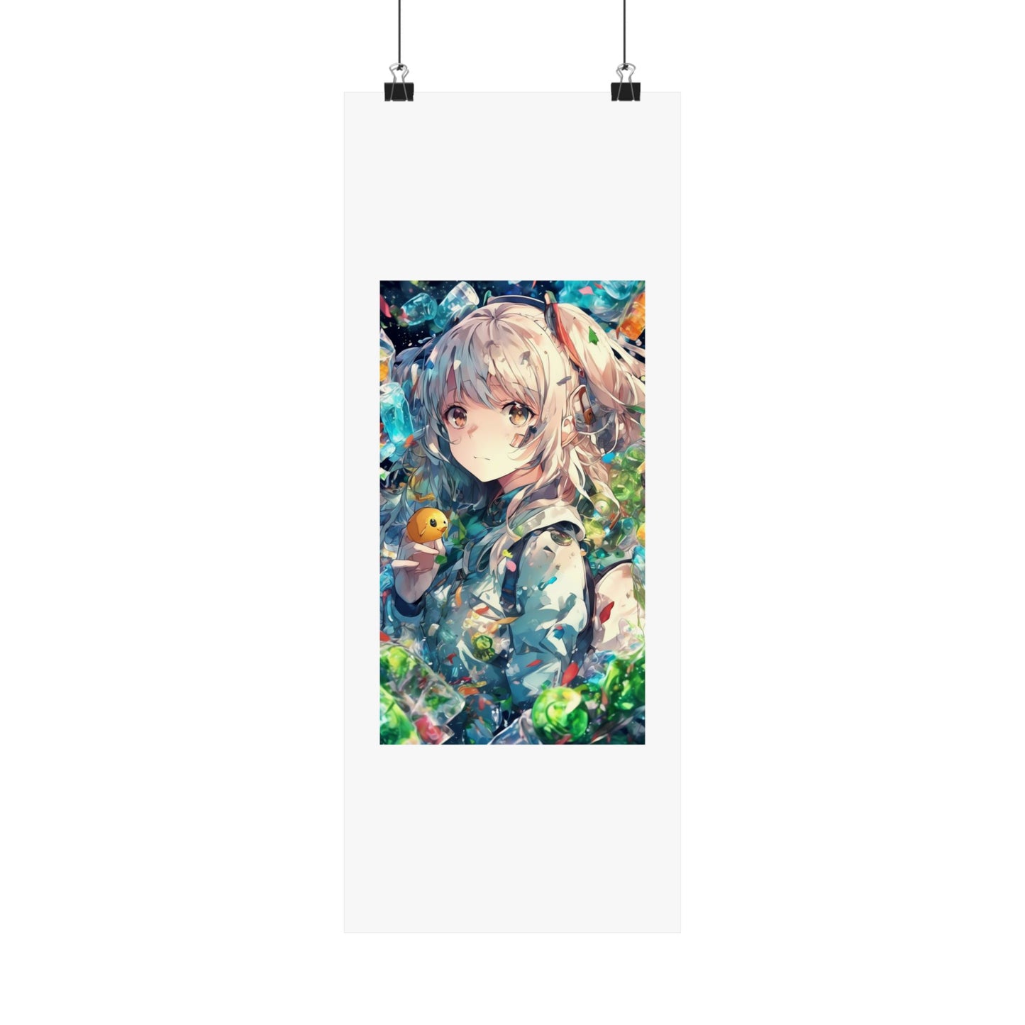 Crystal Bottle Anime Portrait Colorful Wall Poster