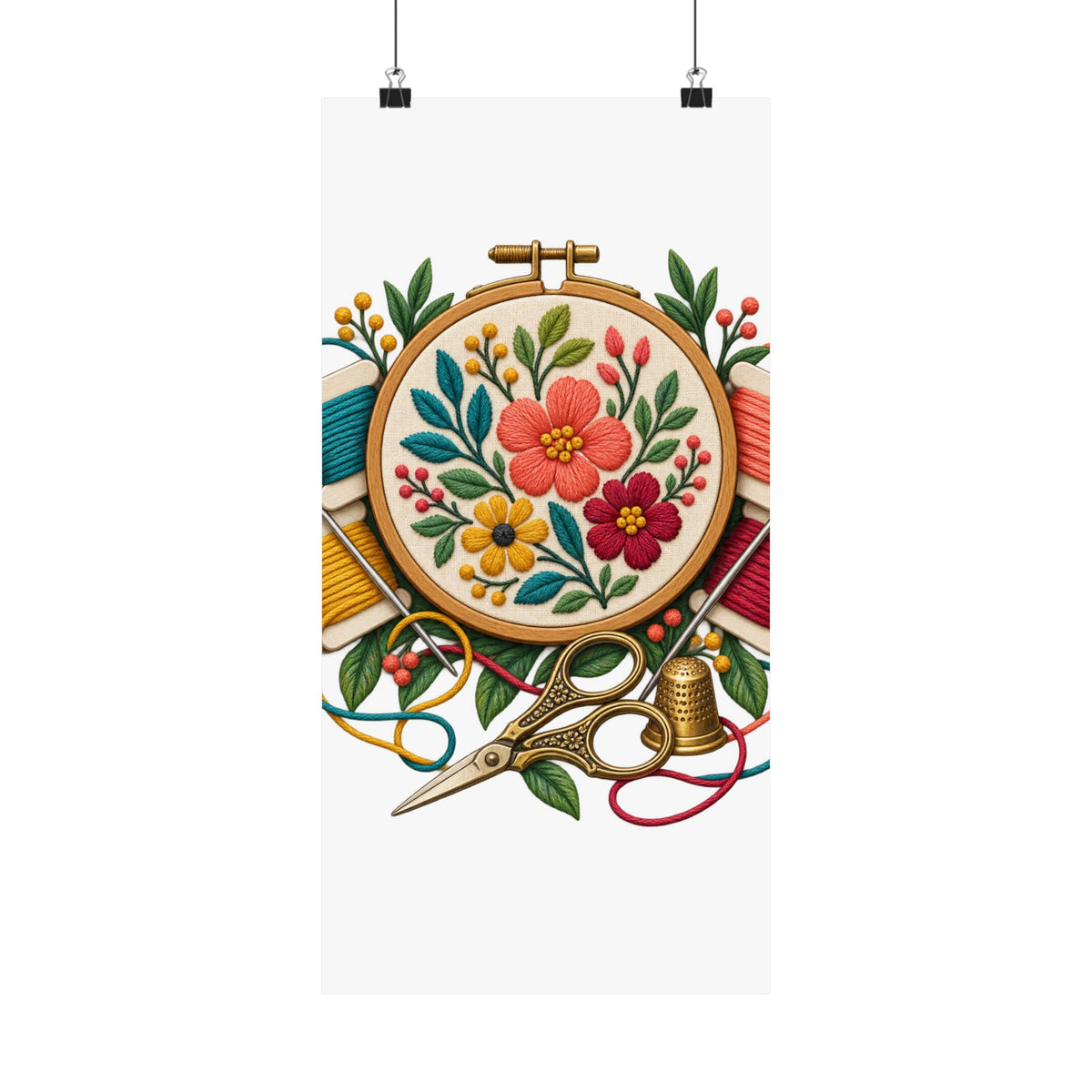Botanical Embroidery Workshop Poster