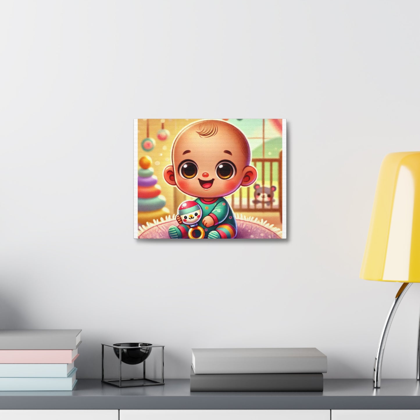 Cheerful Baby Nursery Playroom Canvas Art