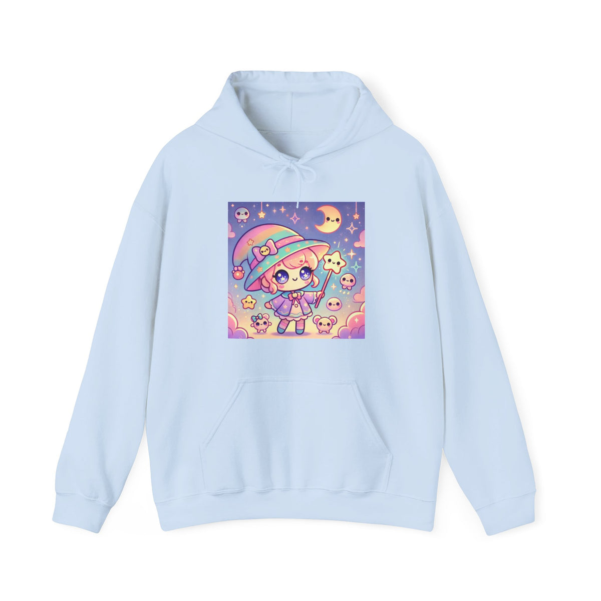 Kawaii Moon Wand Pastel Fantasy Art Hoodie