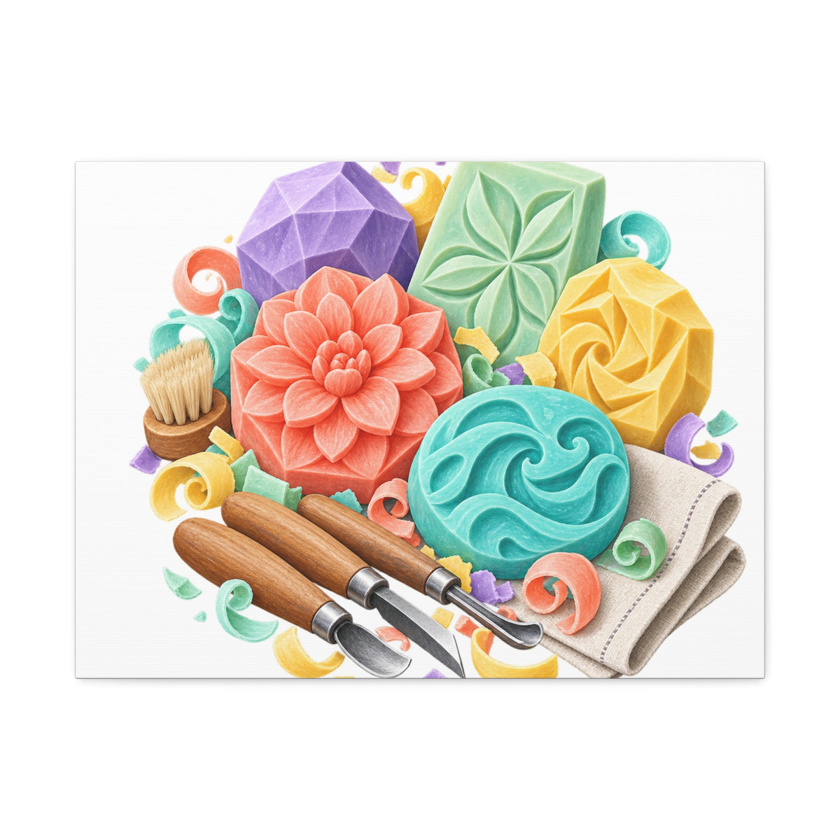 Colorful Soap Carving Workshop Canvas