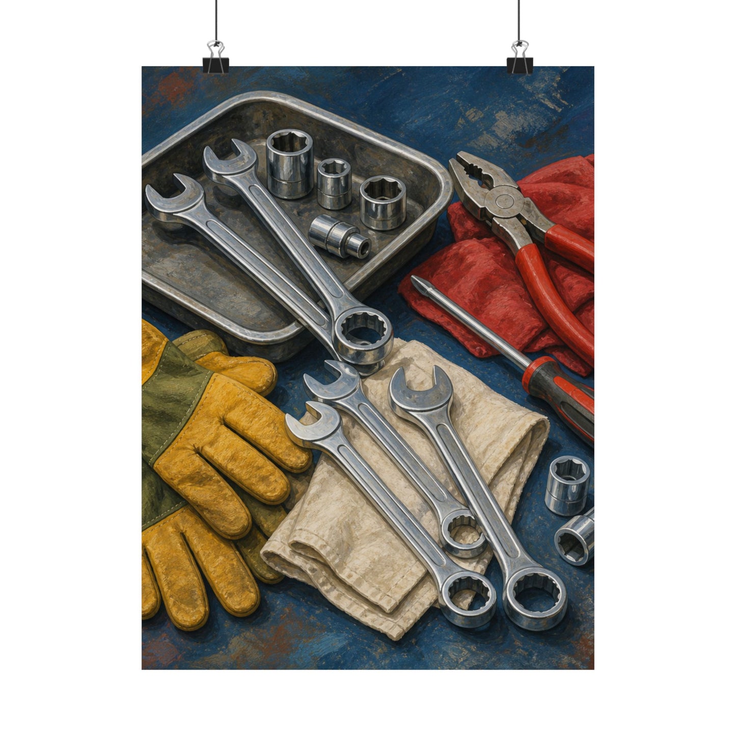 Classic Mechanic Hand Tools Art Poster