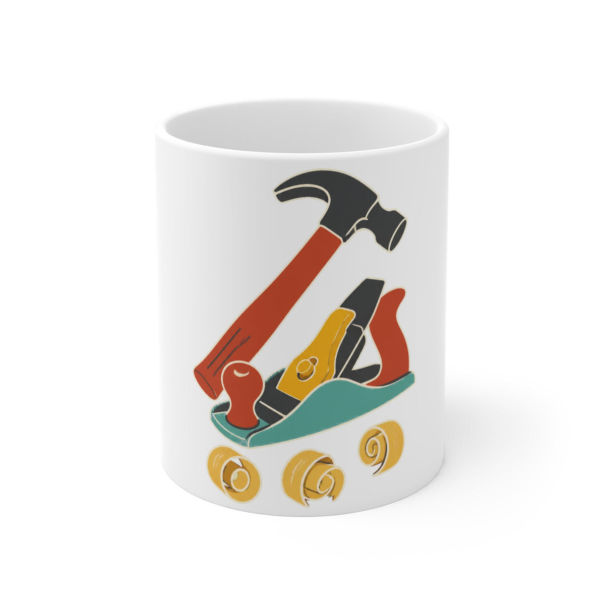 Carpenter Hammer Hand Plane Woodworking Coffee Mug
