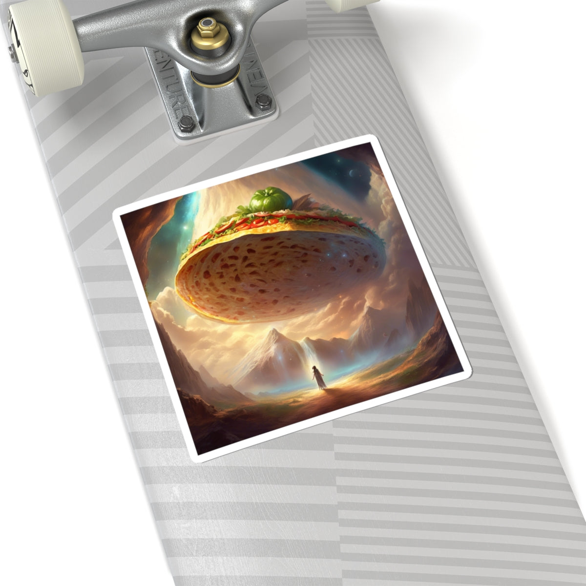Cosmic Taco UFO Surreal Food Fantasy Art Sticker