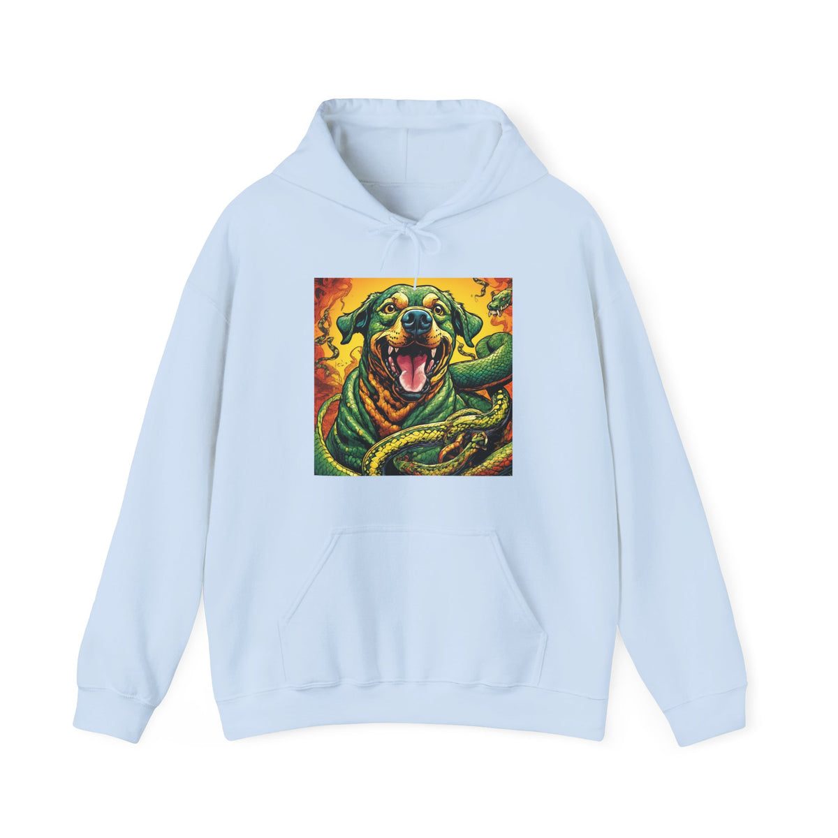 Surreal Serpent Hound Dark Fantasy Creature Art Hoodie