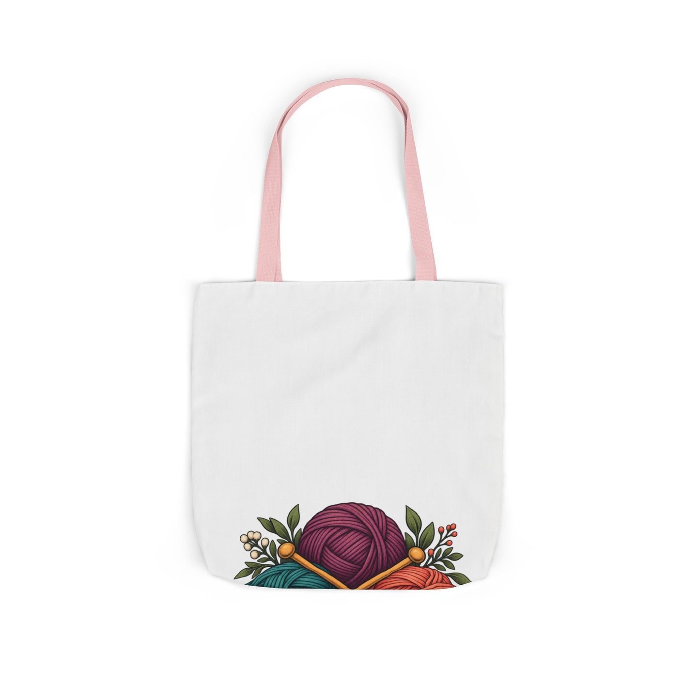 Retro Yarn and Knitting Botanical Art Tote Bag