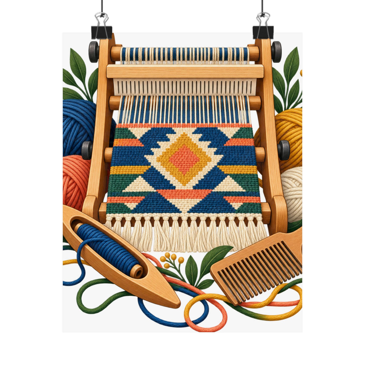 Geometric Hand Weaving Workshop Poster