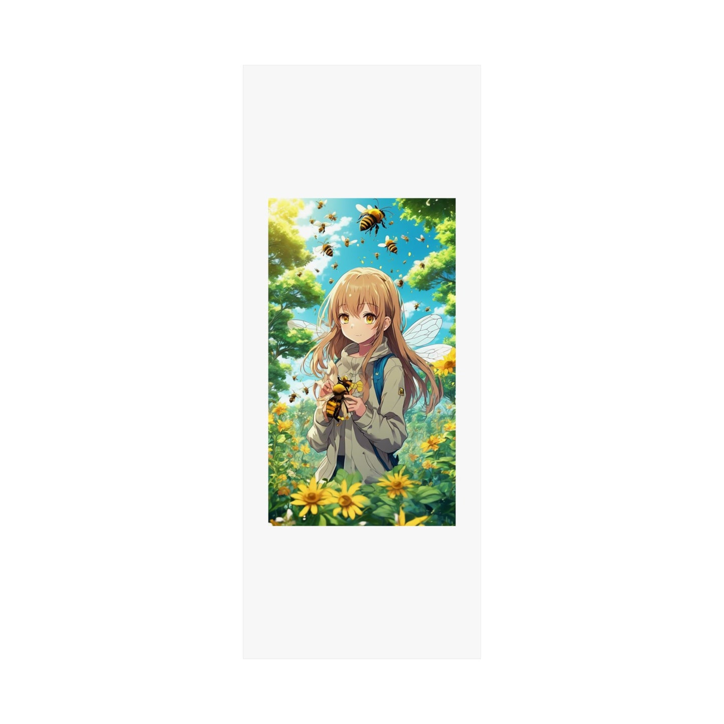 Bee Fairy Garden Anime Nature Art Poster