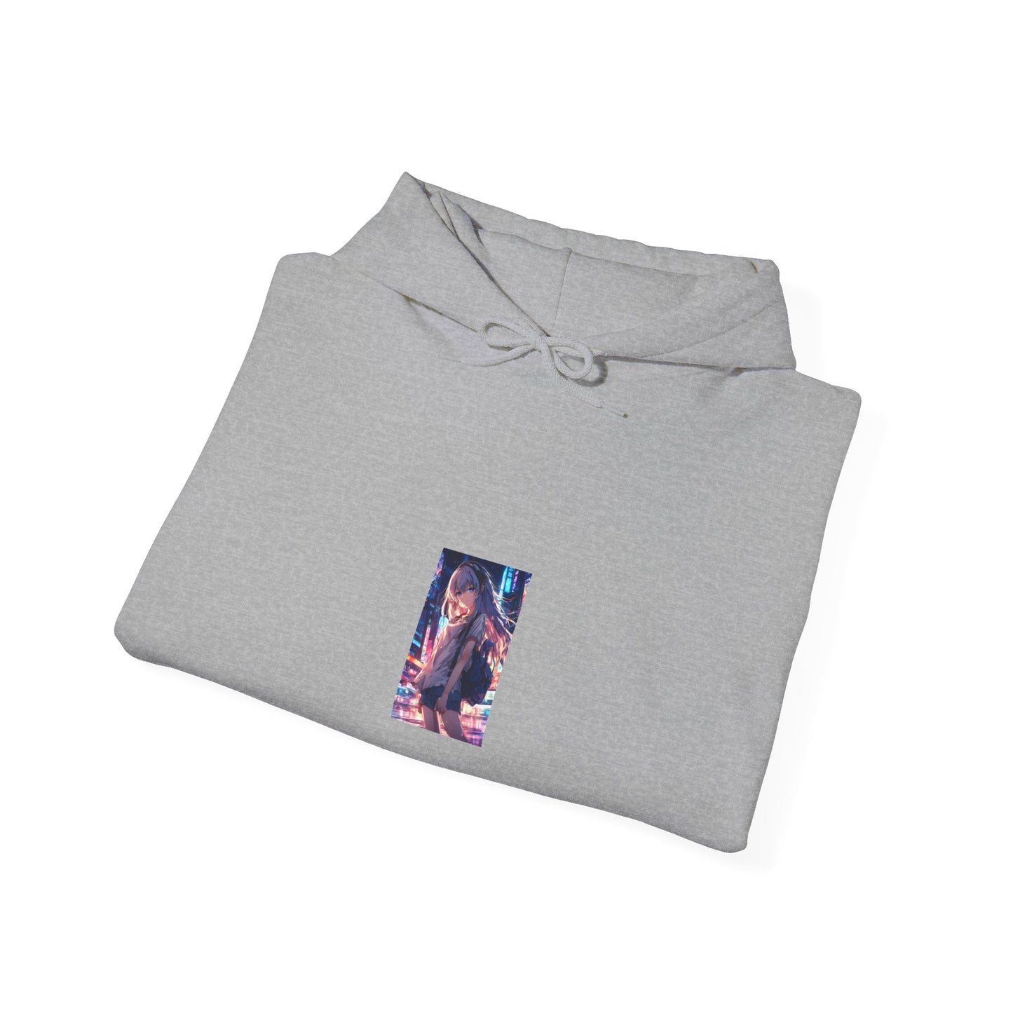 Anime City Night Heroine Portrait Cozy Hoodie