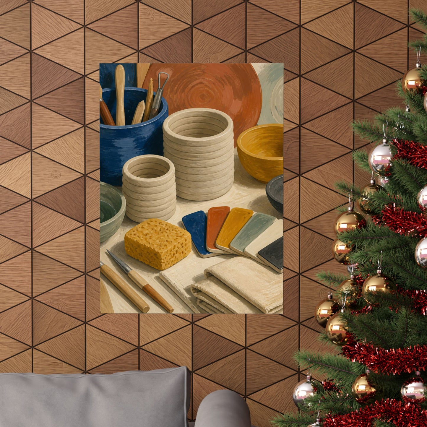 Handbuilt Ceramics Studio Art Poster