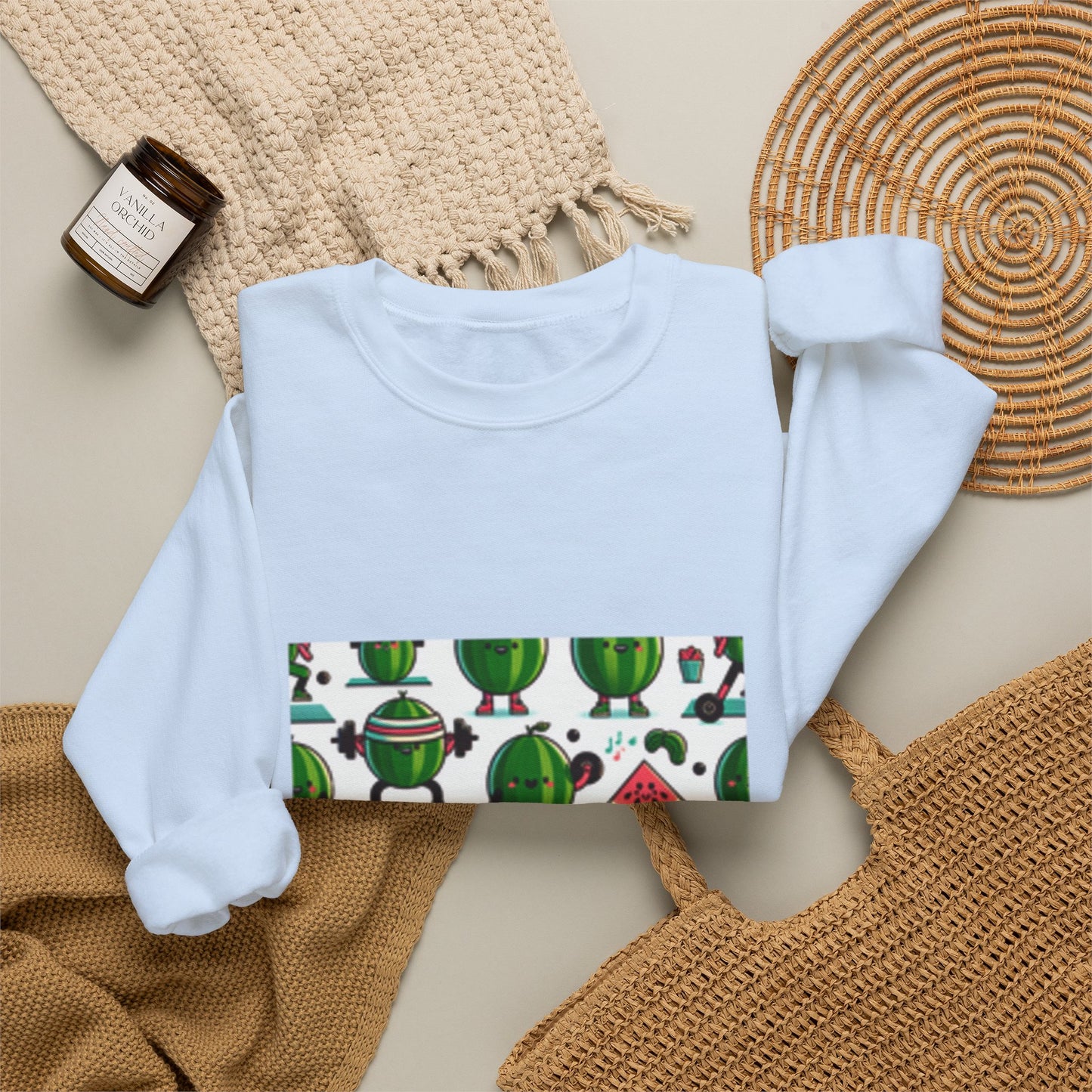 Watermelon Workout Club Cute Food Fitness Sweatshirt
