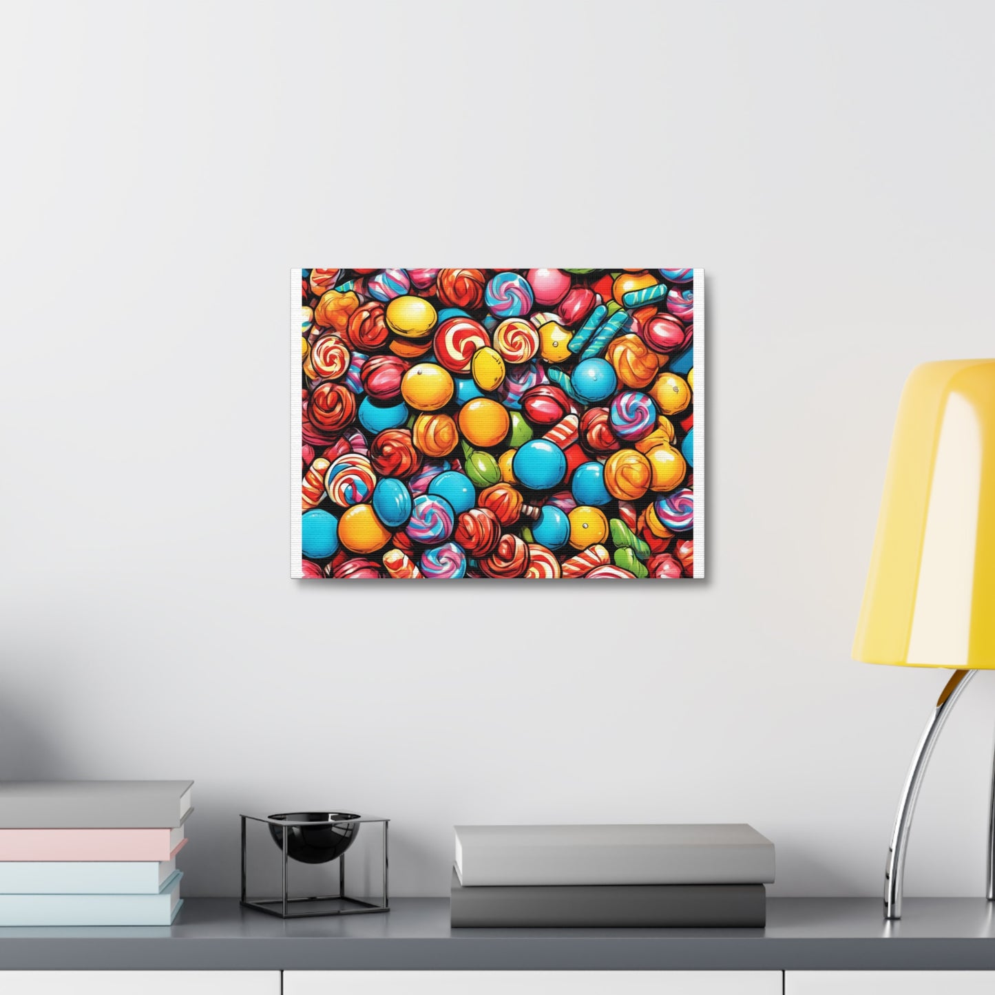 Colorful Candy Pattern Sweets Gift Art Canvas