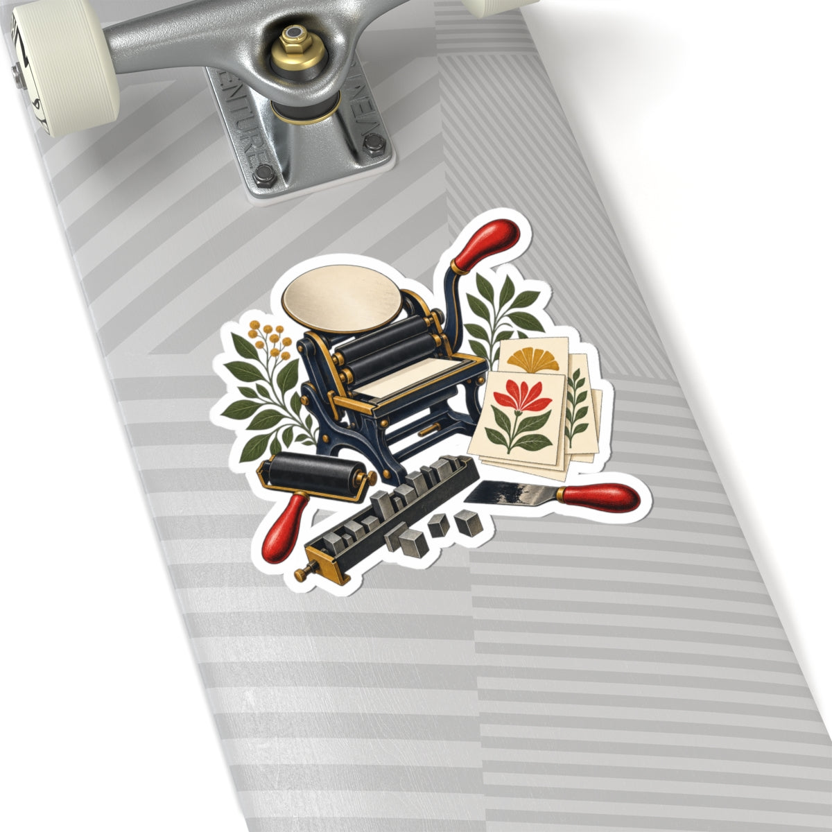 Botanical Letterpress Printshop Sticker