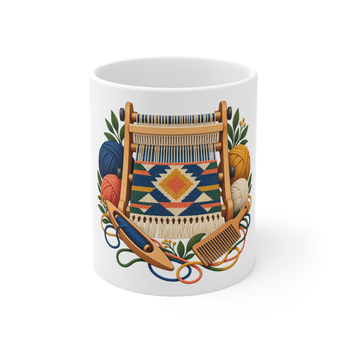 Geometric Hand Weaving Workshop Mug