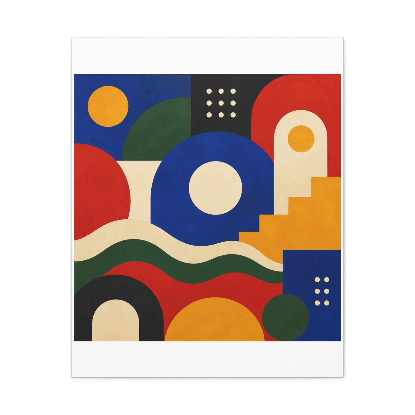 Bold Geometric Balance Abstract Art Canvas Art