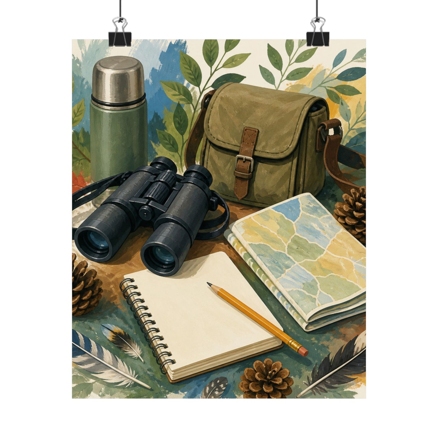 Peaceful Birdwatching Hobby Art Poster
