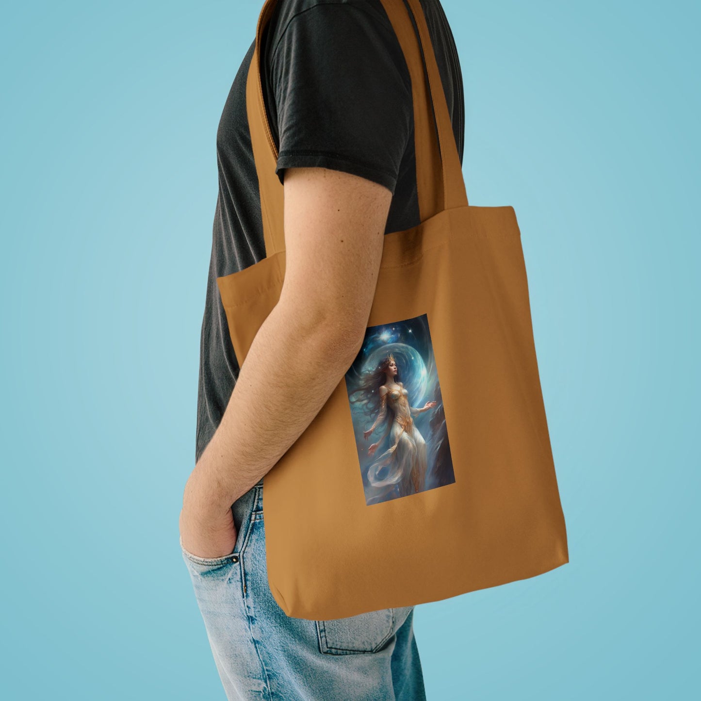 Lunar Celestial Queen Fantasy Portrait Tote Bag