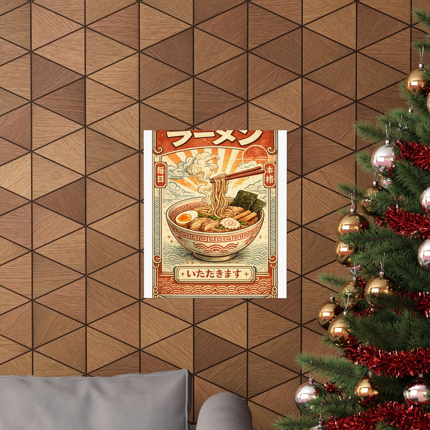 Vintage Ramen Bowl Japanese Food Art Poster