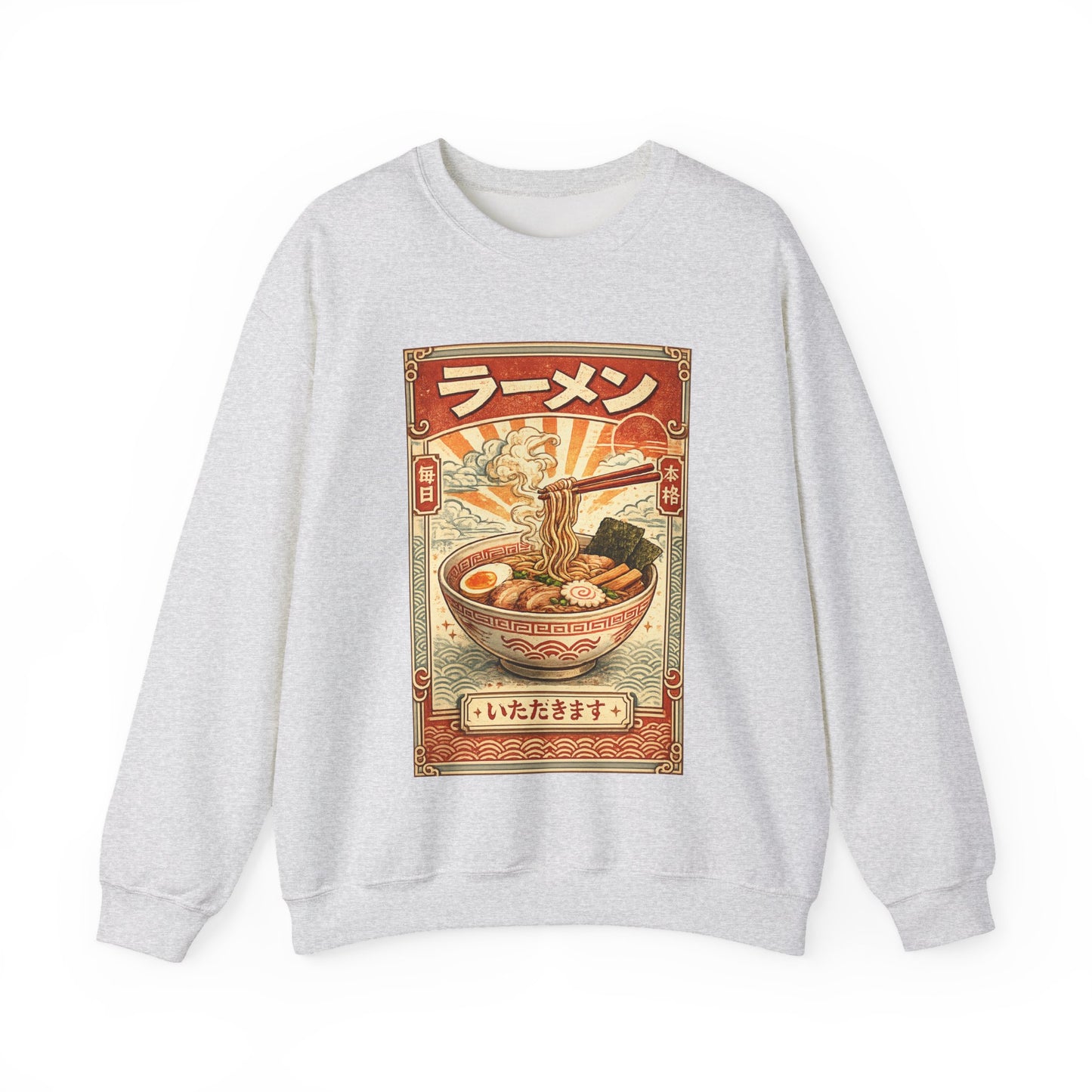Vintage Ramen Bowl Illustration Sweatshirt