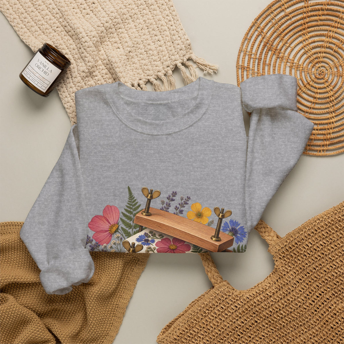 Botanical Flower Press Workshop Sweatshirt