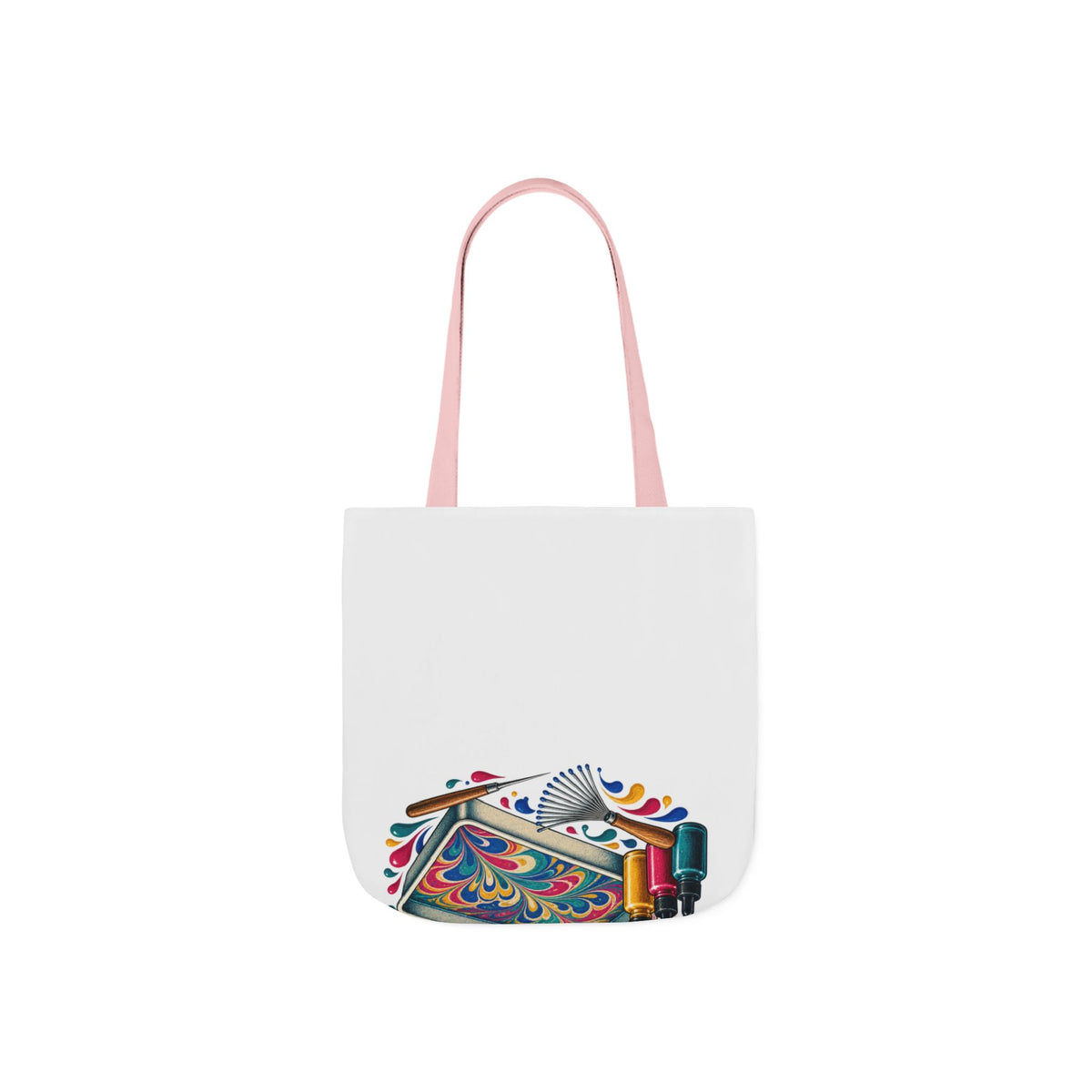 Colorful Paper Marbling Workshop Tote Bag