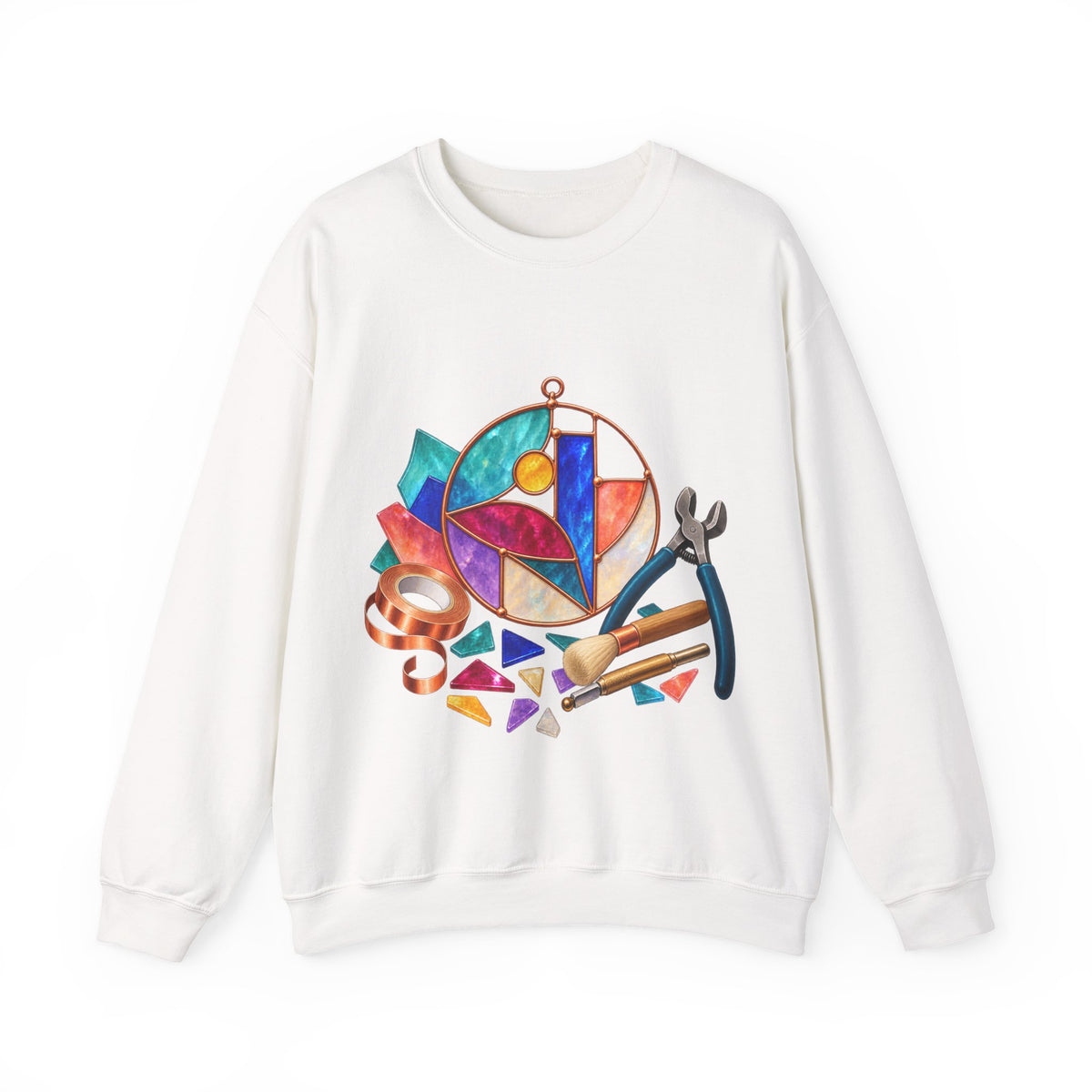 Abstract Stained Glass Suncatcher Workshop Sweatshirt