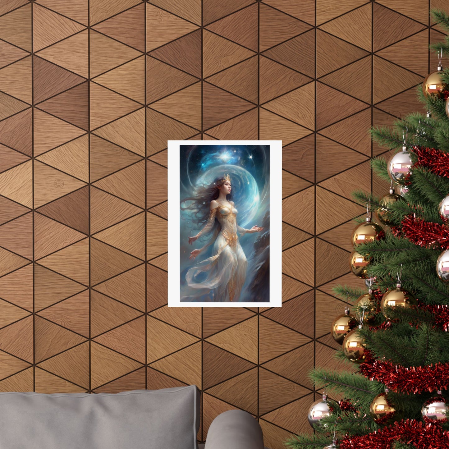 Lunar Celestial Queen Fantasy Portrait Poster