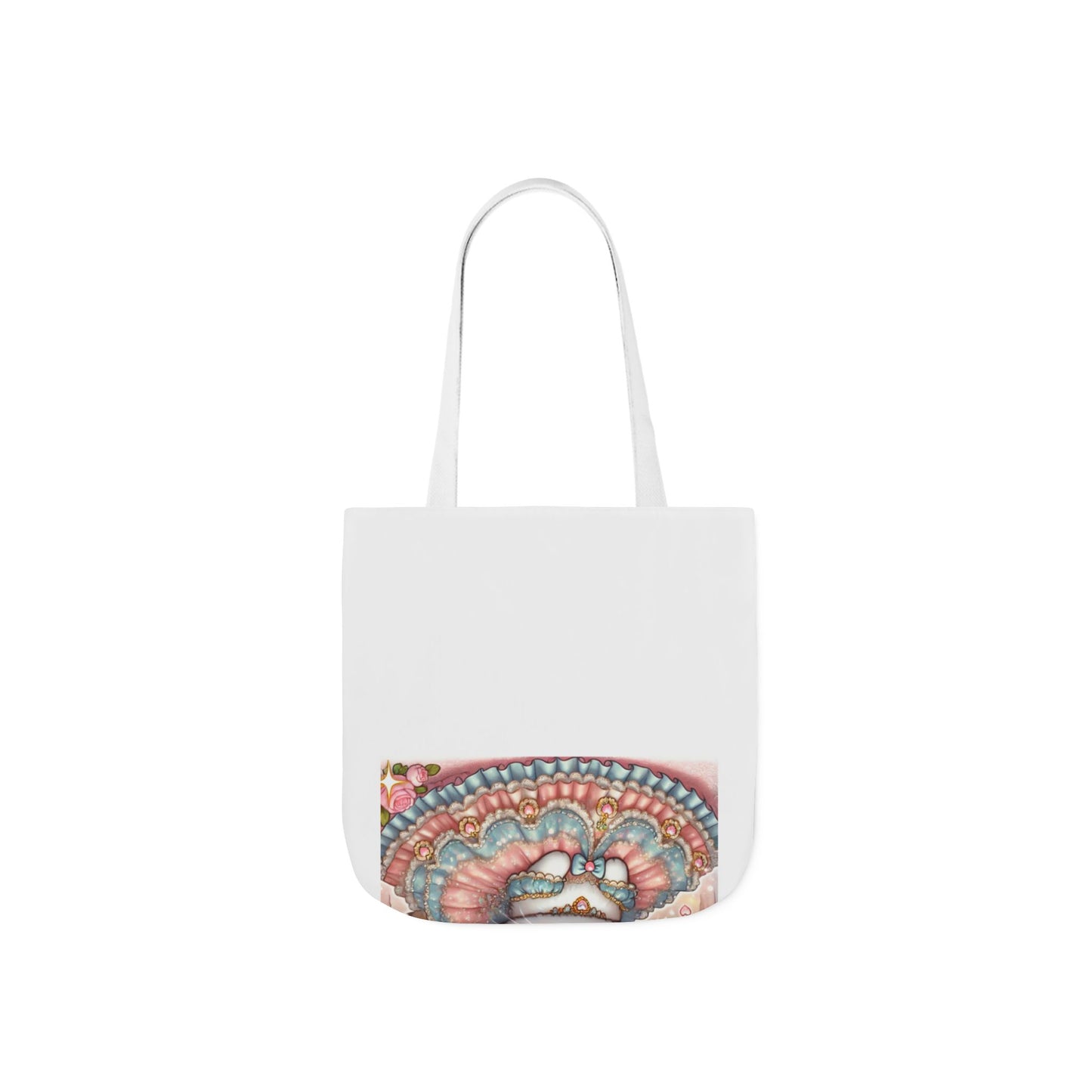 Pastel Princess Calico Cat Fantasy Canvas Tote Bag