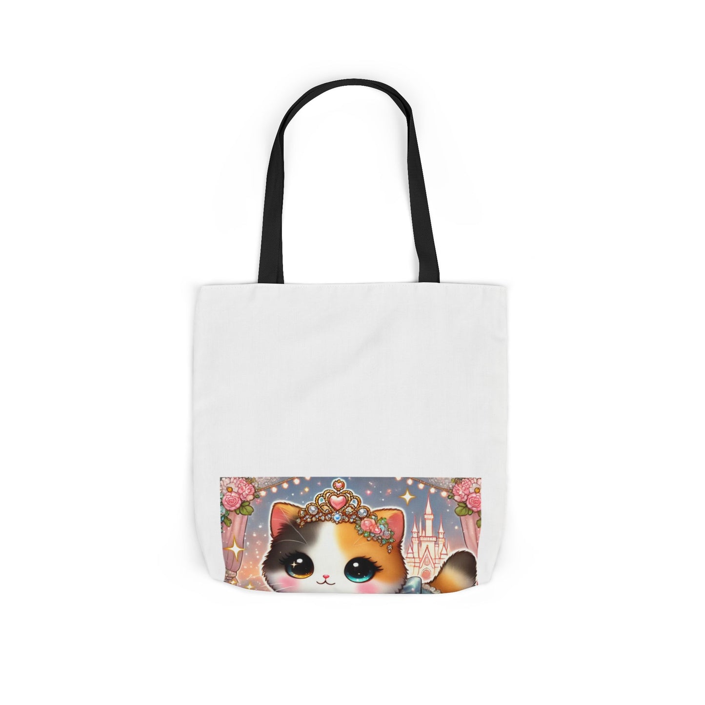 Pastel Princess Calico Cat Fantasy Canvas Tote Bag